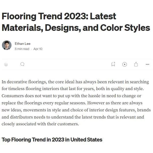 Flooring Trend 2023: Latest Materials, Designs, and Color Styles