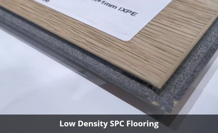 Rigid core SPC using foaming technology to create low density SPC floorings. 